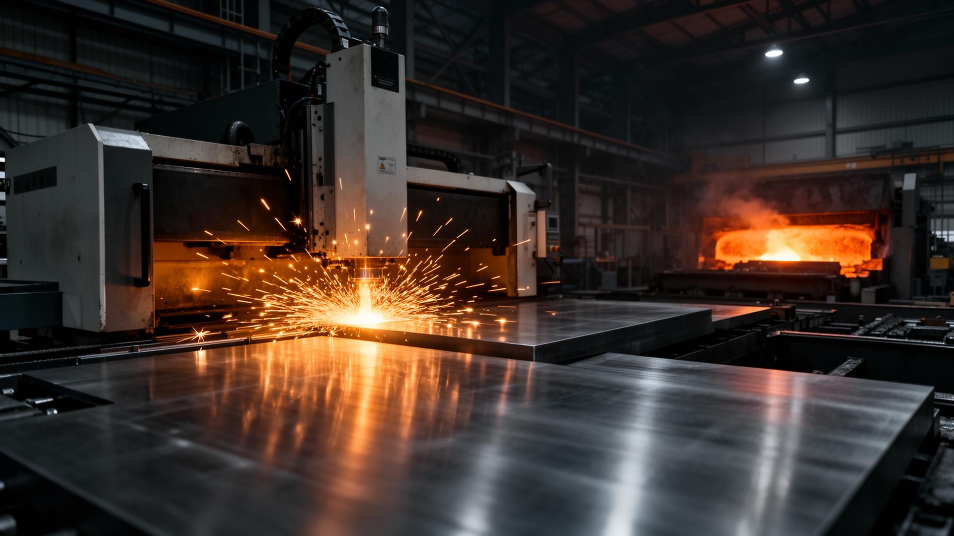 Kataria Metals factory floor with CNC machinery and molten metal pour